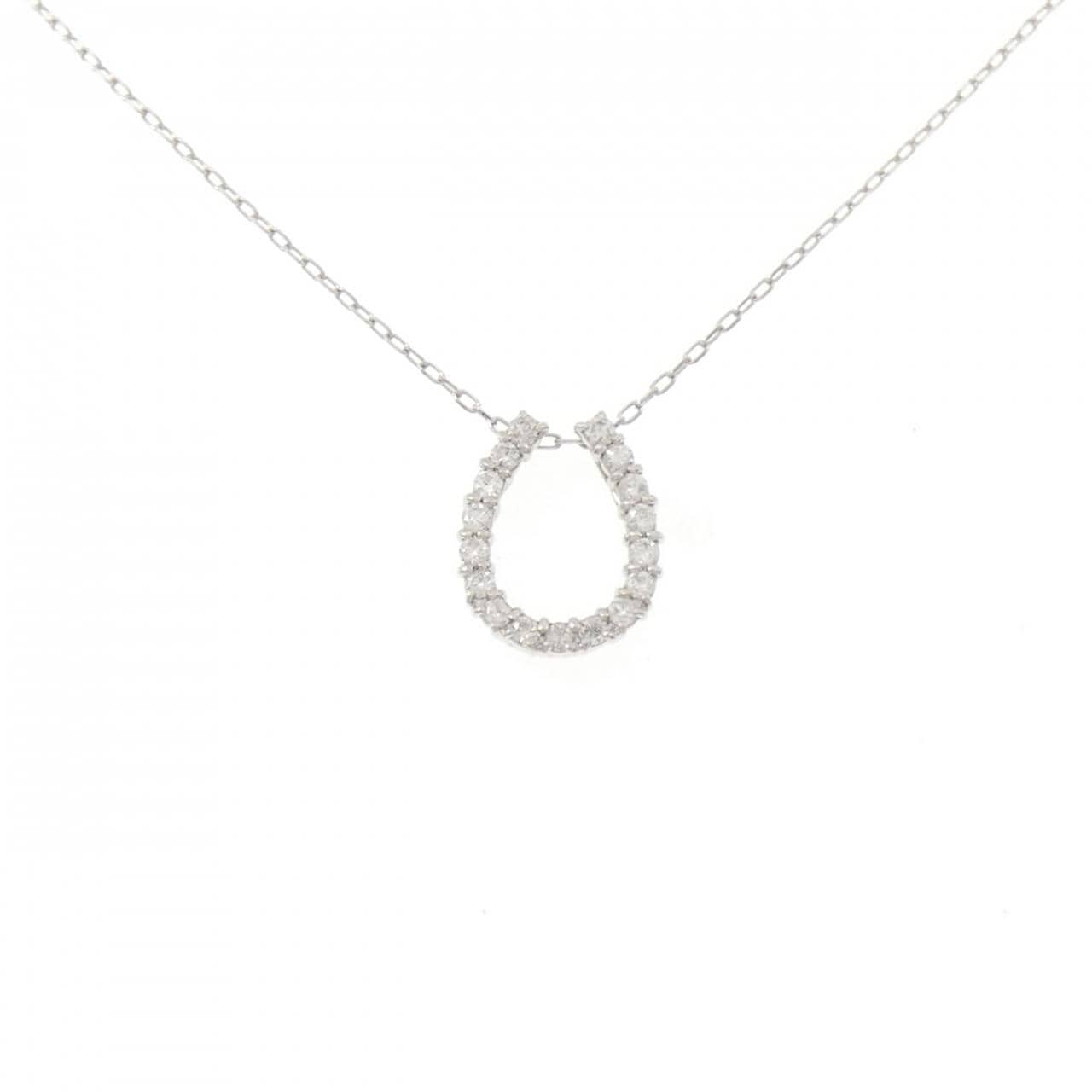 PT900/PT850 ホースシュー ダイヤモンド ネックレス 0.30CT
