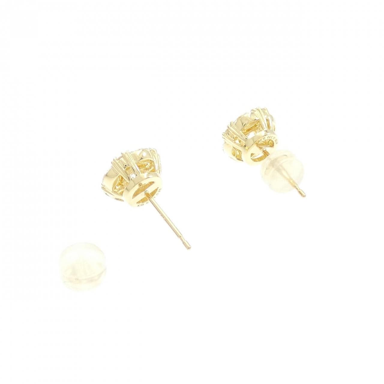 【新品】K18YG ダイヤモンド ピアス 0.330CT 0.321CT G SI2 Good