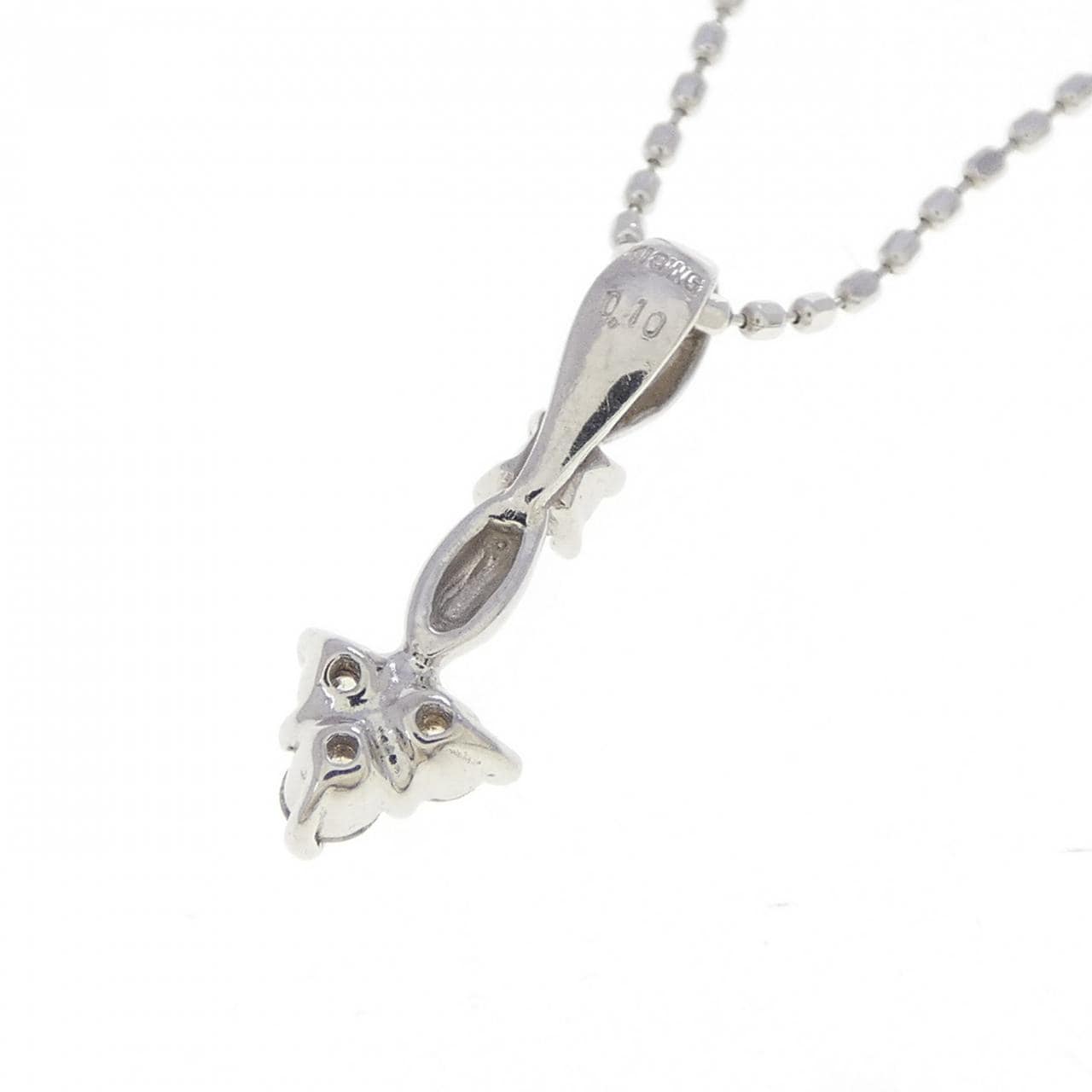 K18WG ダイヤモンド ネックレス 0.10CT