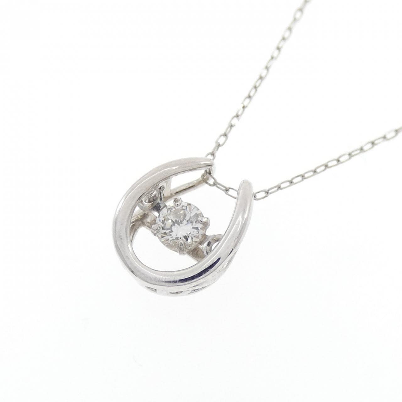 PT900 ダイヤモンド ネックレス 0.08CT