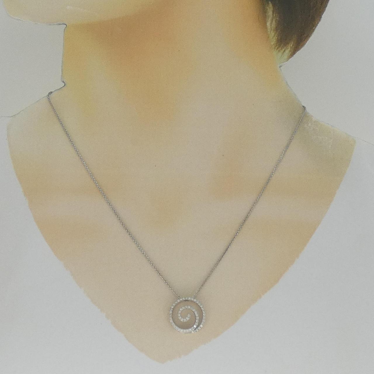 750WG/K18WG ダイヤモンド ネックレス 0.35CT