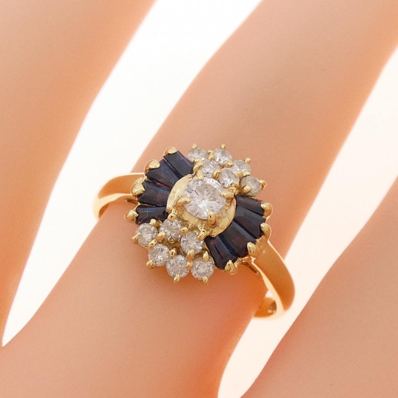 K18YG サファイヤ リング