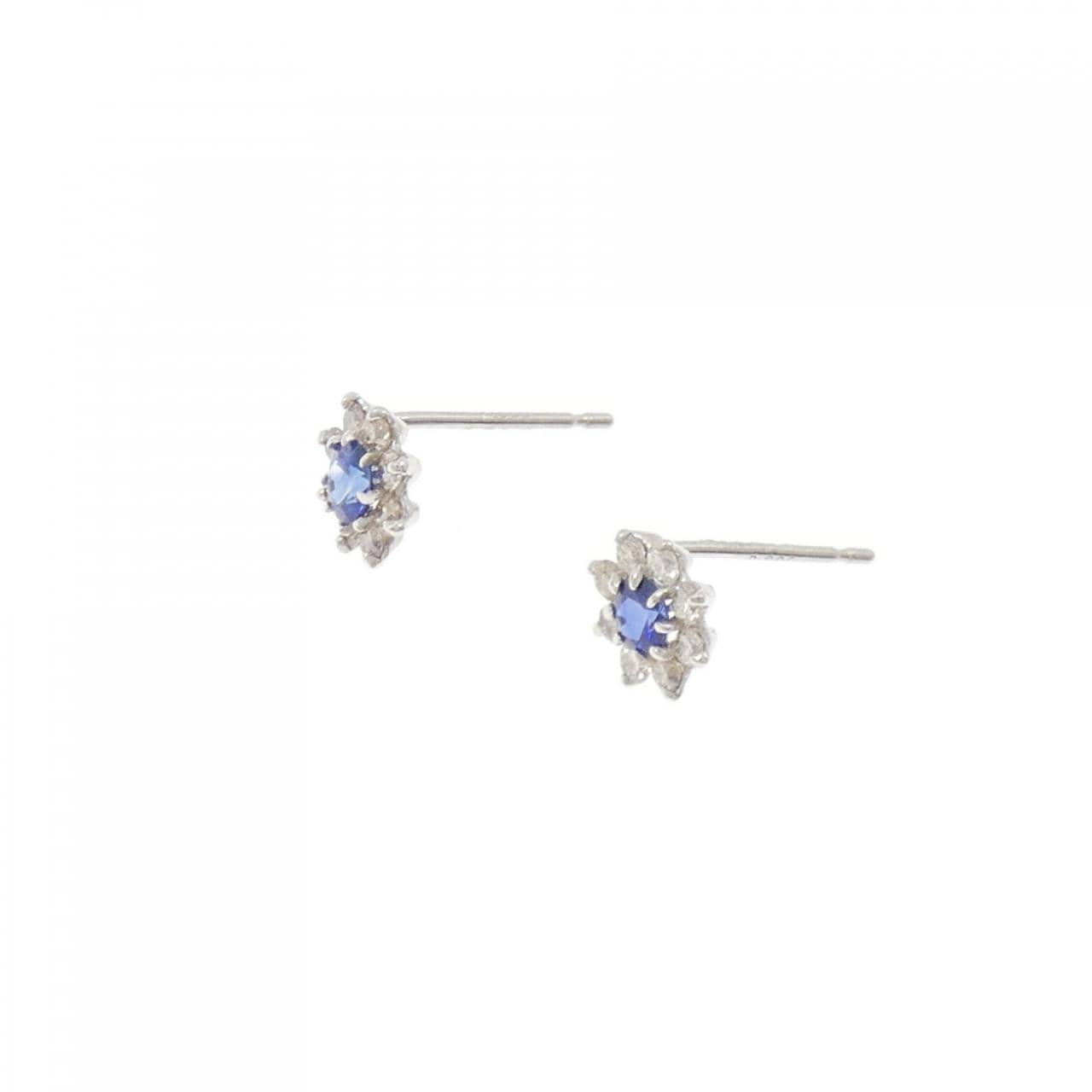 【新品】PT900 サファイヤ ピアス 0.16CT