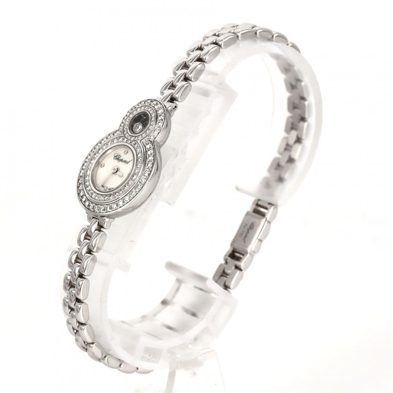 [新品] CHOPARD Happy Eight 白金/2D･4P 204412-1003 白石英
