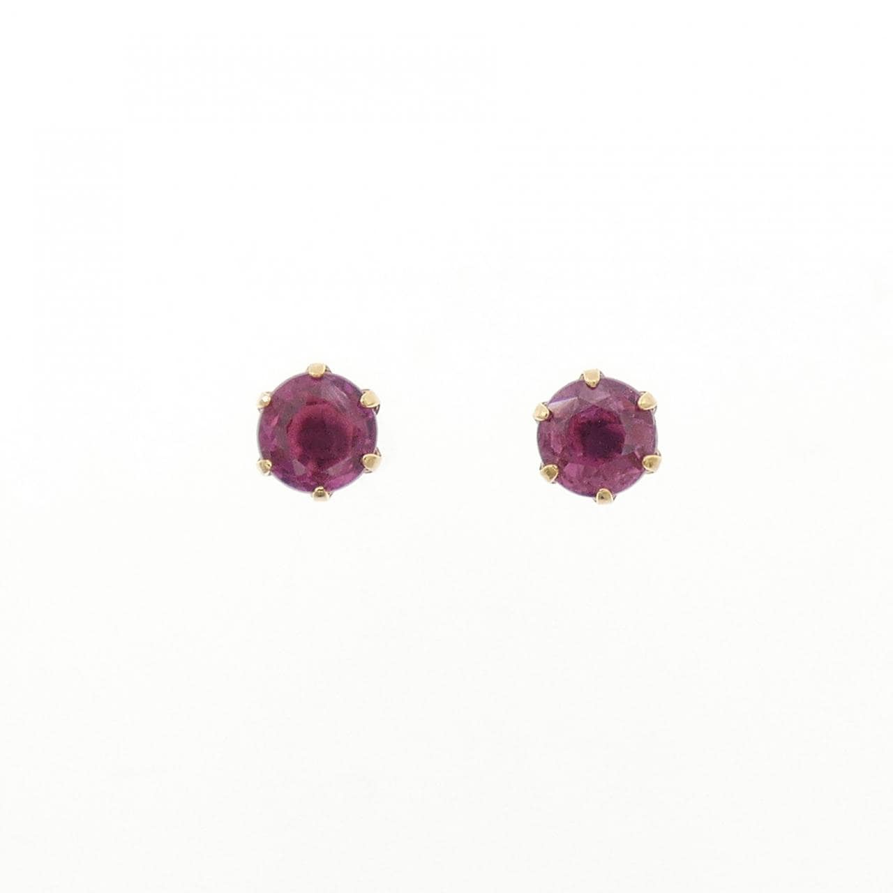 【新品】K18YG ルビー ピアス 0.26CT