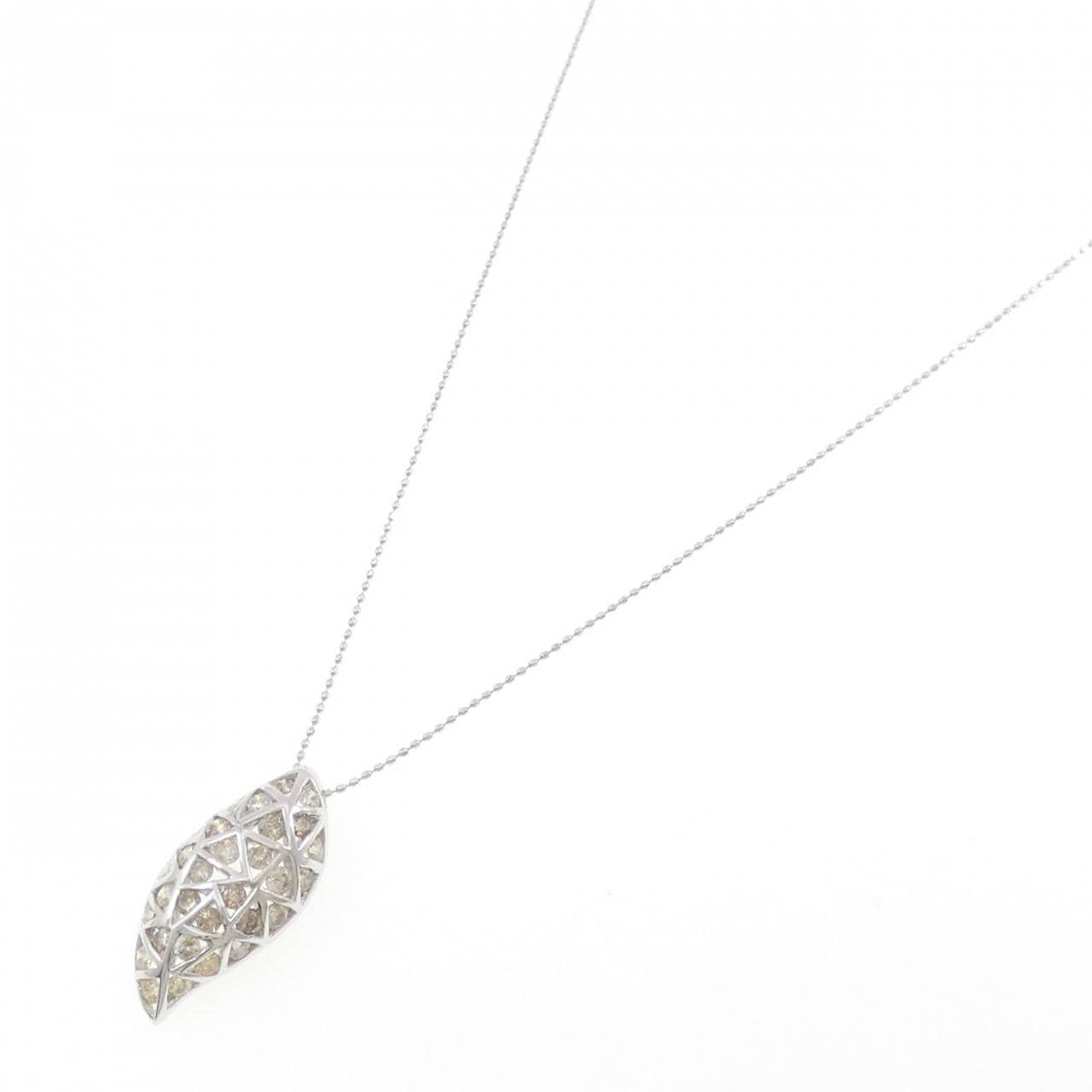 K18WG ダイヤモンド ネックレス 1.50CT