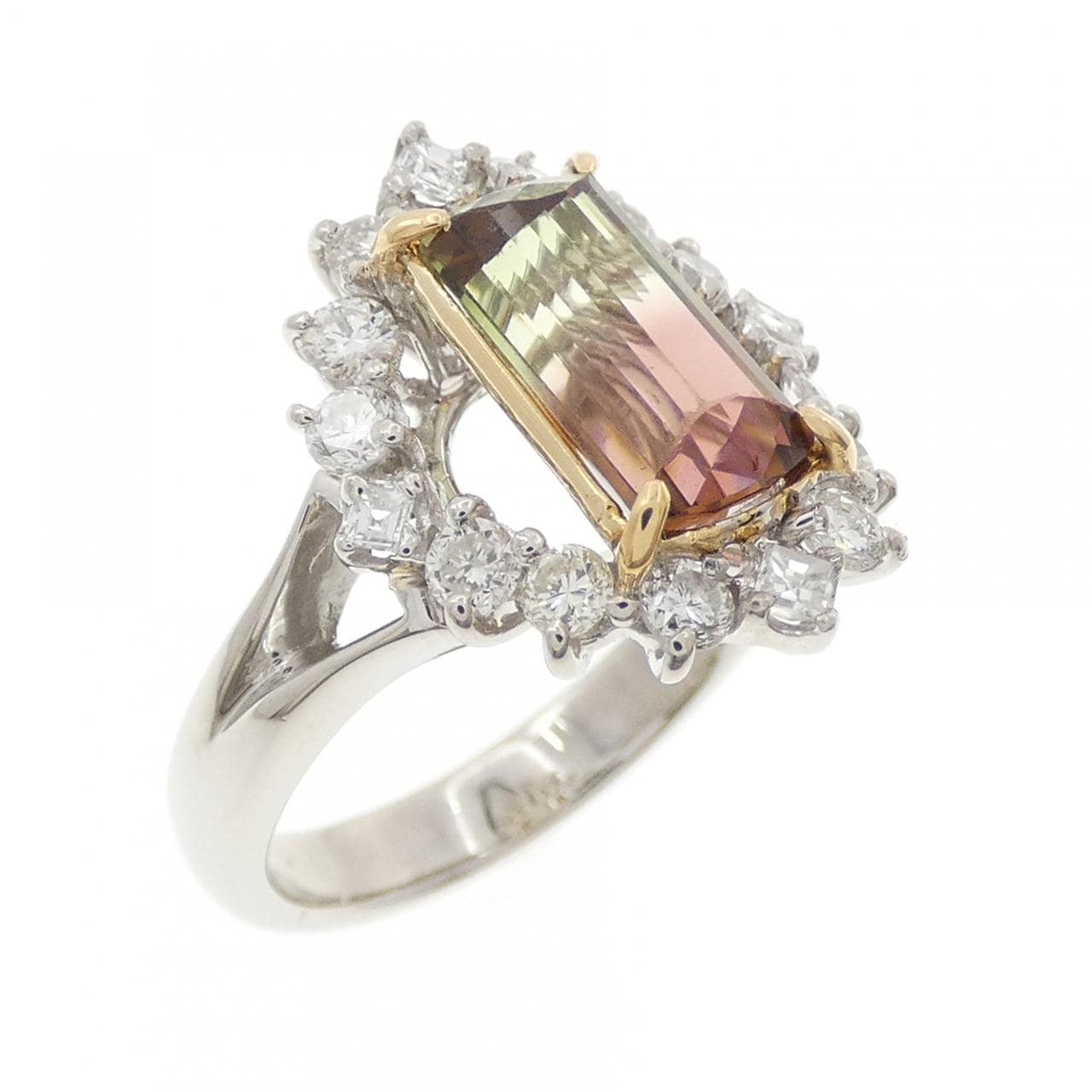 PT900/K18YG トルマリン リング 1.87CT