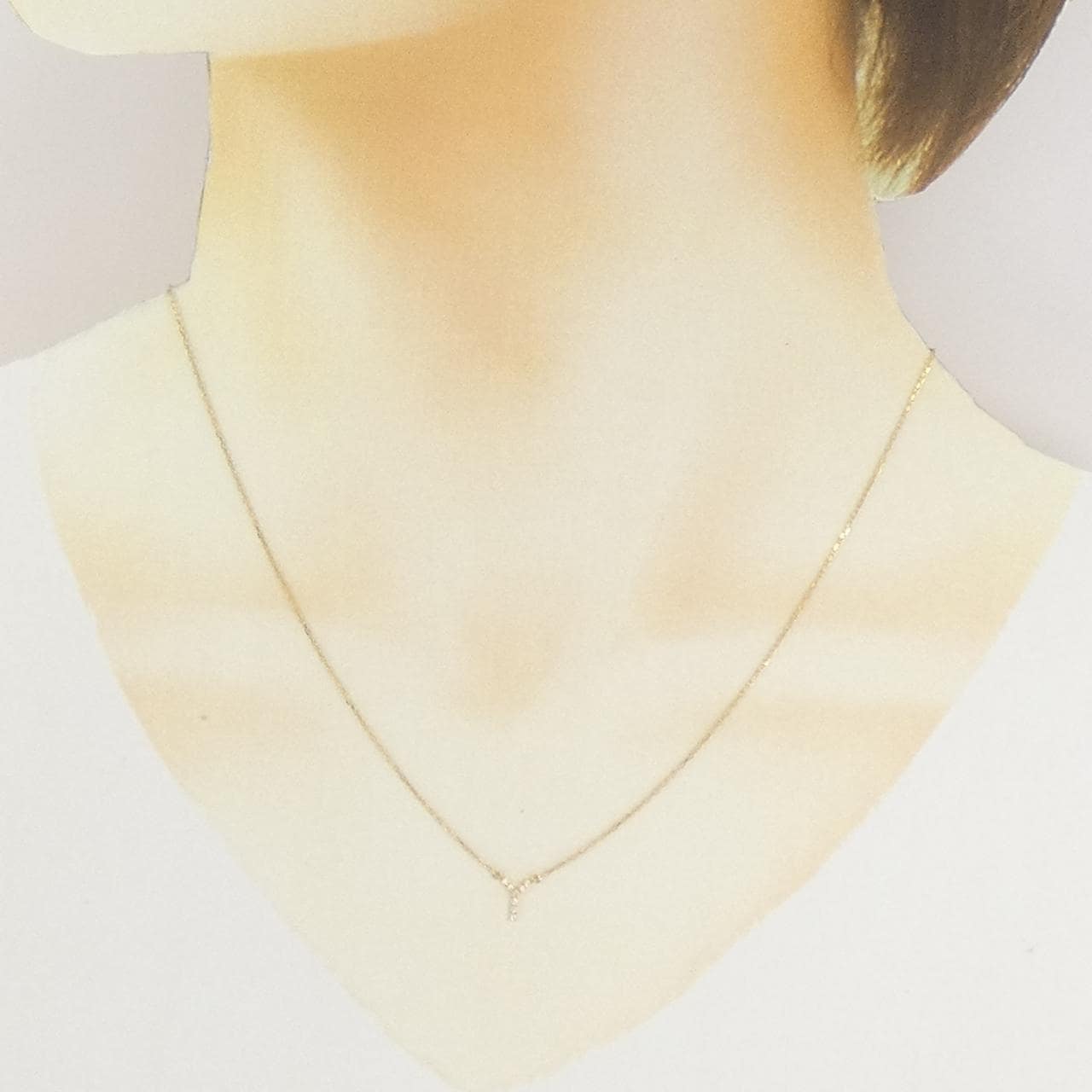 アーカー イニシャル ネックレス 0.03CT