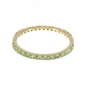 K18YG グリーンガーネット リング 0.30CT
