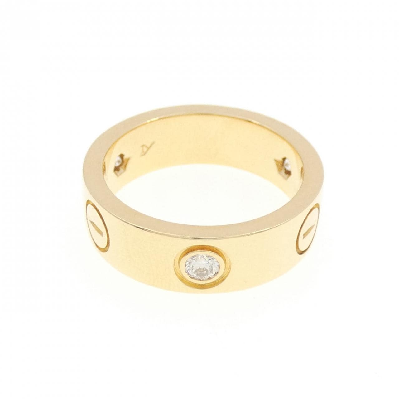 CARTIER LOVE half diamond ring