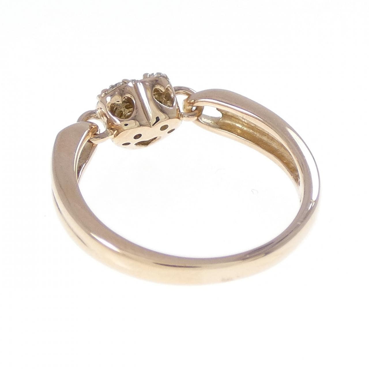 K18PG ハート ダイヤモンド リング 0.15CT