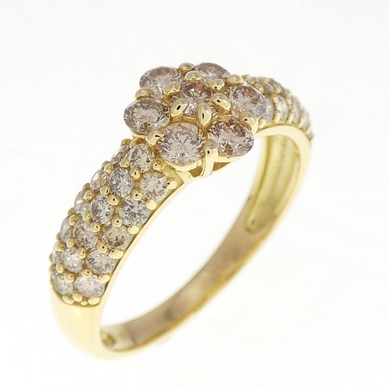 [BRAND NEW] K18YG Flower Diamond Ring 1.00CT