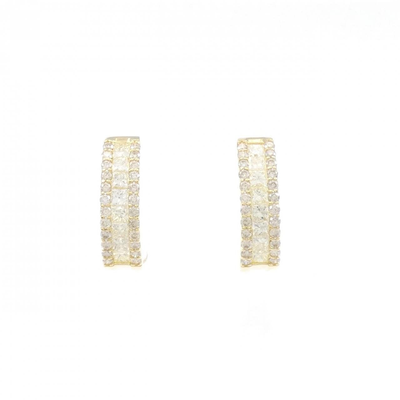 [BRAND NEW] K18YG Diamond Earrings 0.90CT