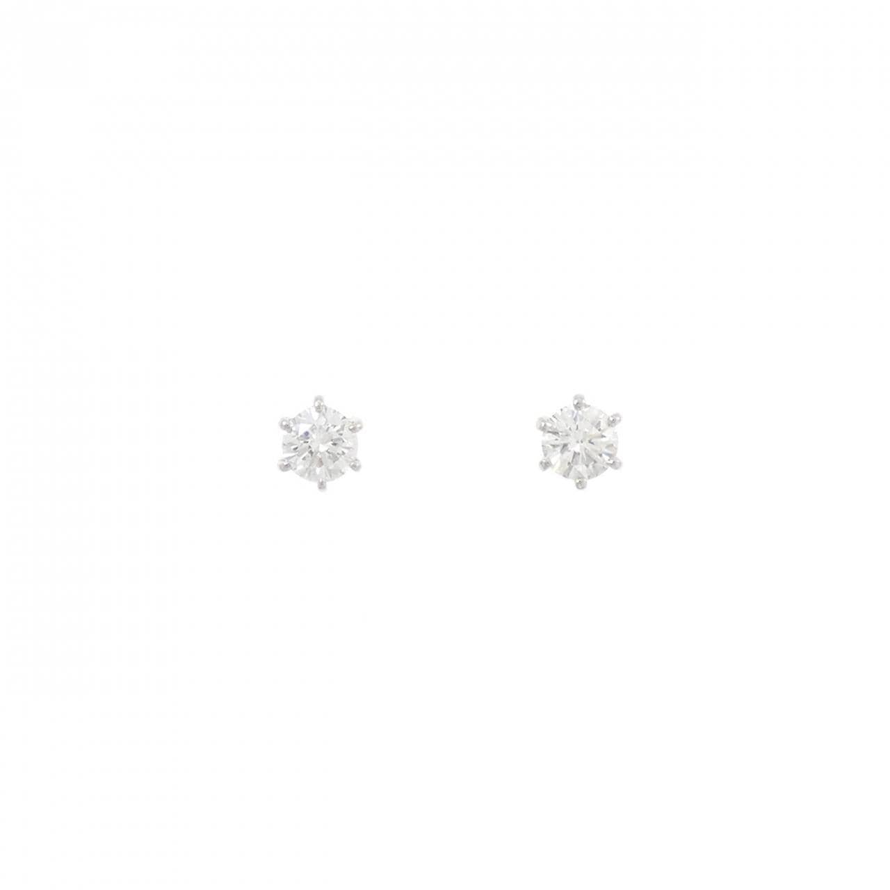 PT900 ダイヤモンド ピアス 0.293CT 0.297CT E-F SI1 VG-GOOD