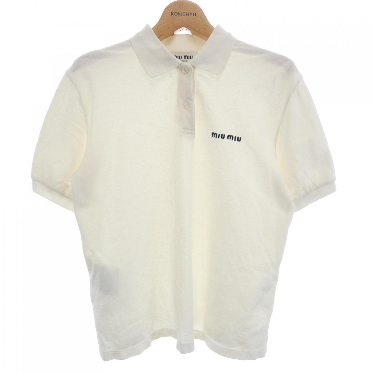 ミュウミュウ MIU MIU コットンピケ MIU MIU ロゴ MJN535 SOOO 14RW ポロシャツ