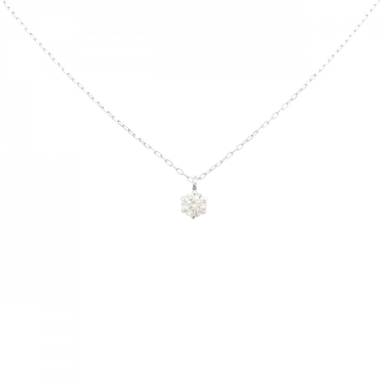 PT900/PT850 ソリティア ダイヤモンド ネックレス 0.10CT