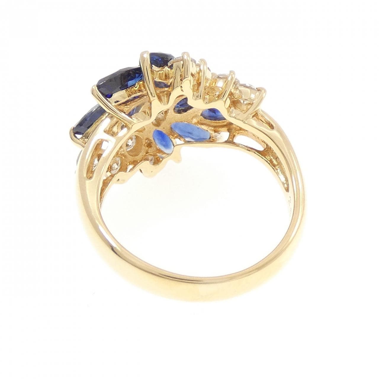 K18YG サファイヤ リング 2.84CT