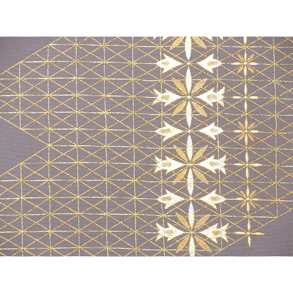 【未使用品】名古屋帯　塩瀬染帯　金彩友禅