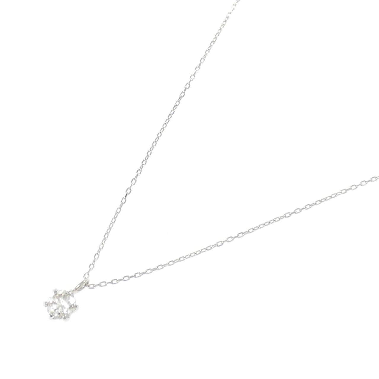 PT900/PT850ソリティア  ダイヤモンド ネックレス 0.2CT