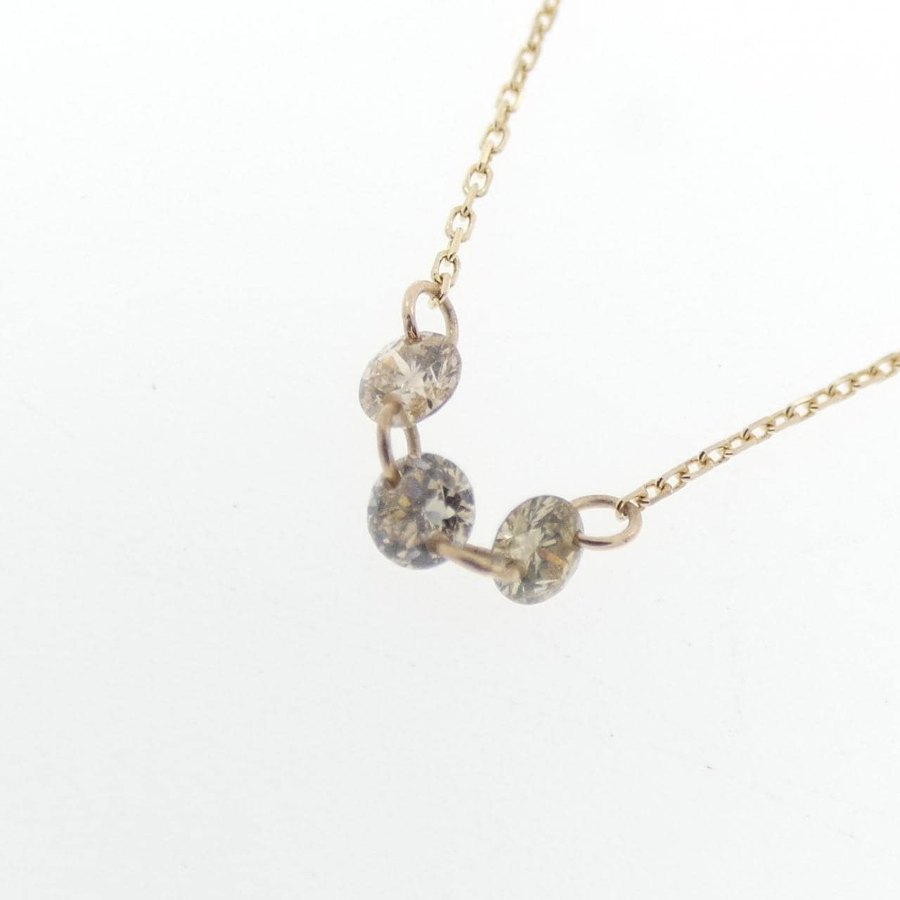 K10YG ダイヤモンド ネックレス 0.15CT