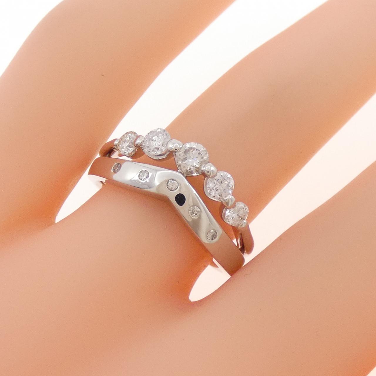 K18WG ダイヤモンド リング 0.50CT