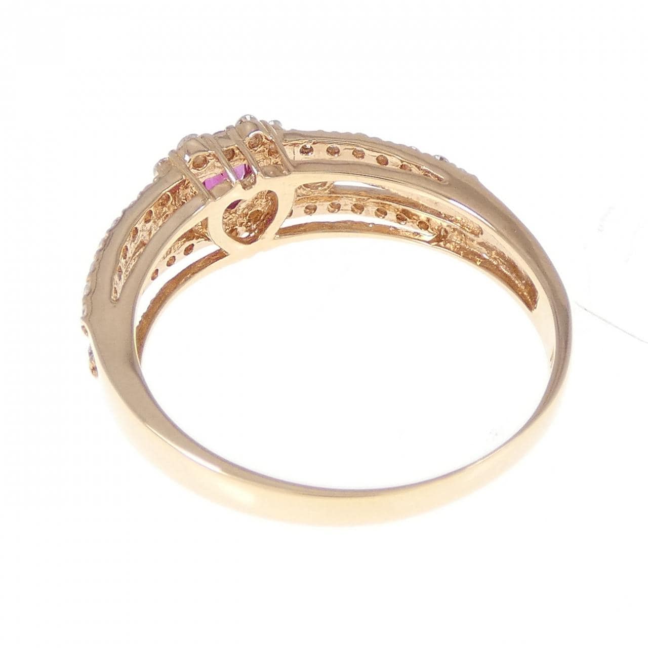 K18PG红宝石戒指0.24CT