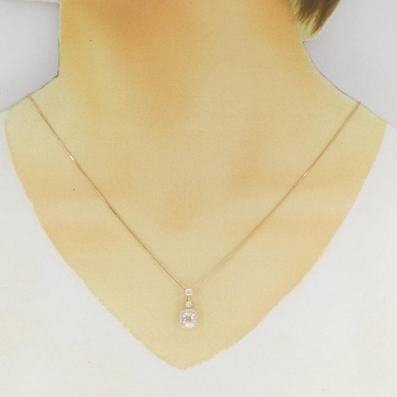 18KPG/K18PG ダイヤモンド ネックレス 1.17CT