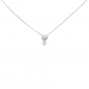 PT900/PT850 ハート ダイヤモンド ネックレス 0.10CT