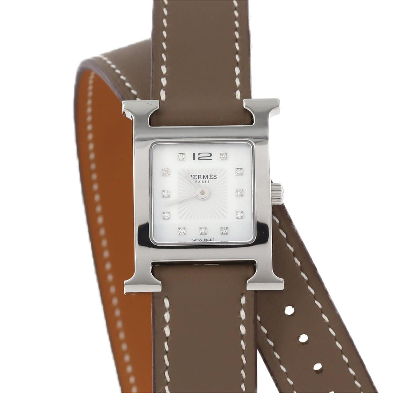 エルメス Hウォッチ･ドゥブルトゥール･11P HH1.210 SS クォーツ