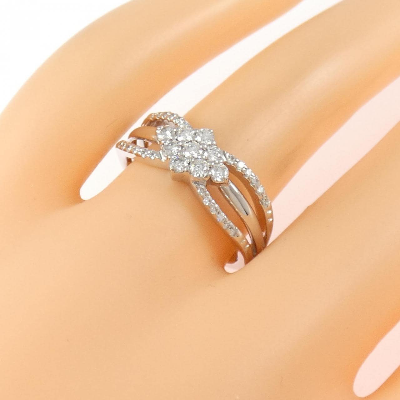 K18WG ダイヤモンド リング 0.40CT