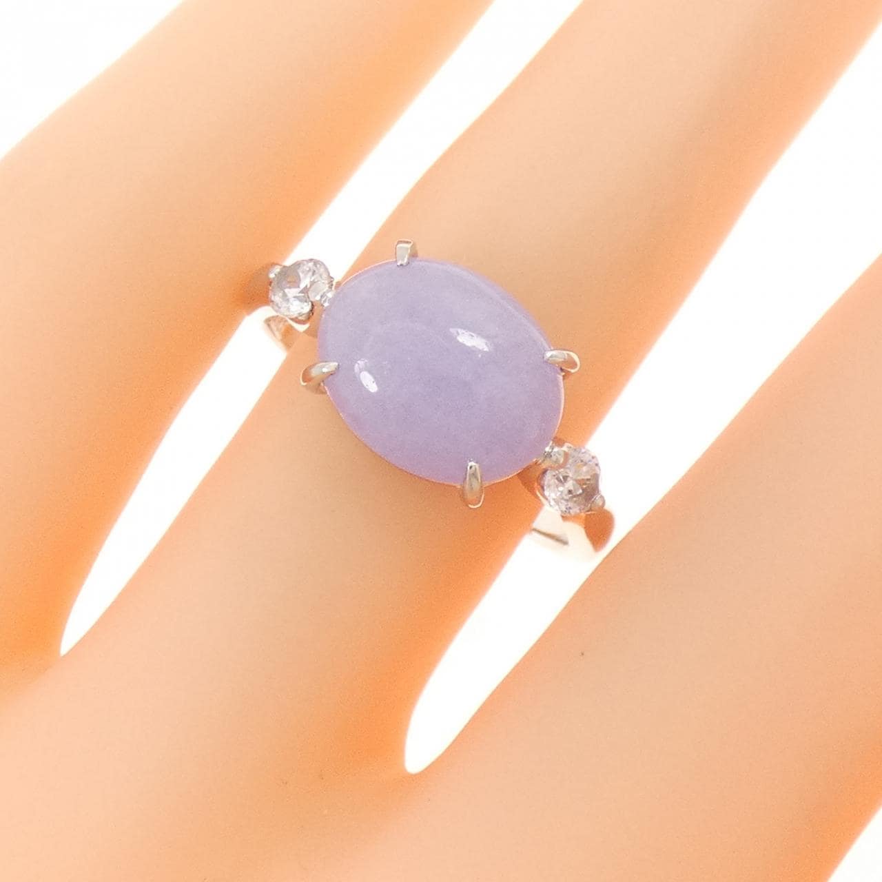 PT900 ラベンダーヒスイ リング 2.90CT