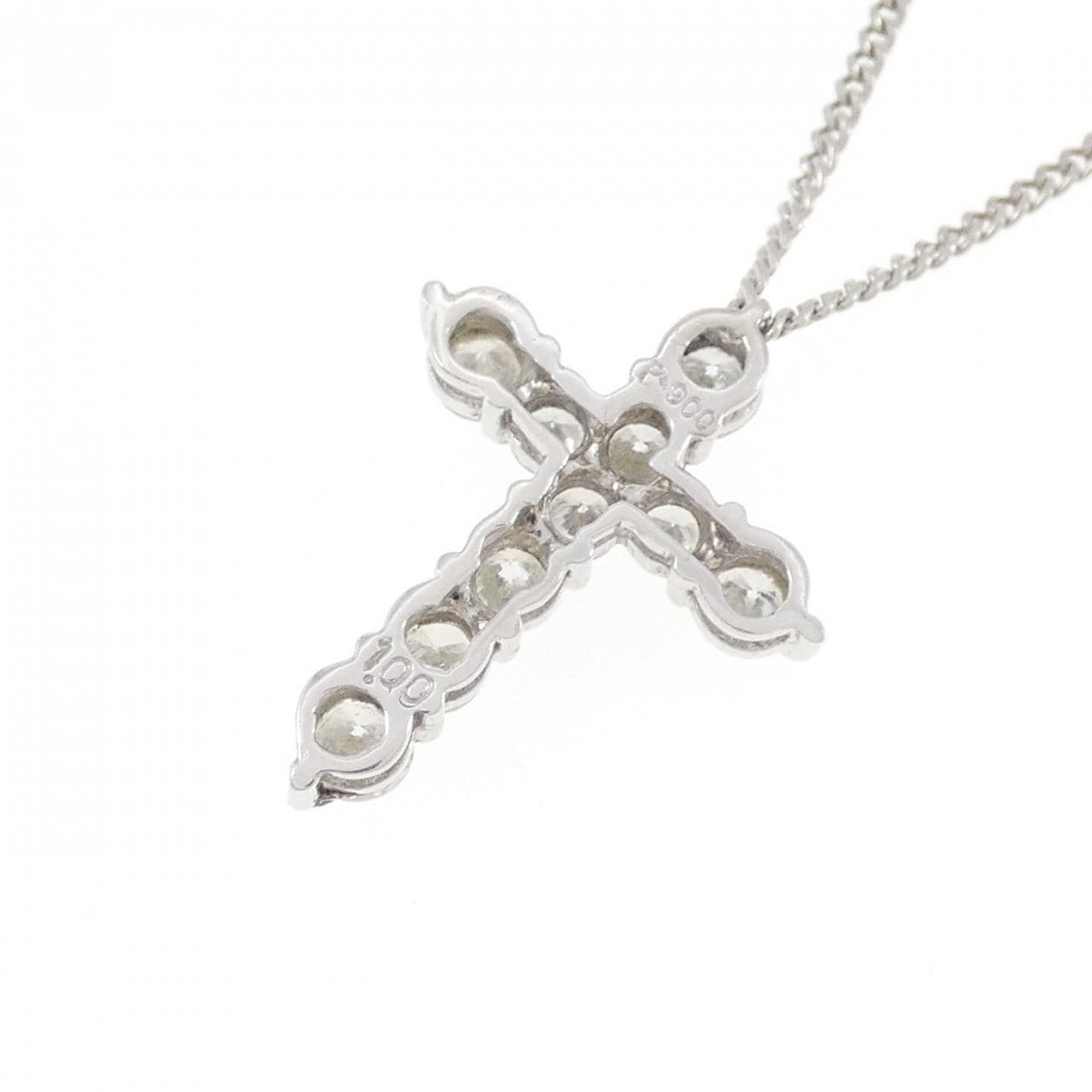 PT900/PT850 クロス ダイヤモンド ネックレス 1.00CT