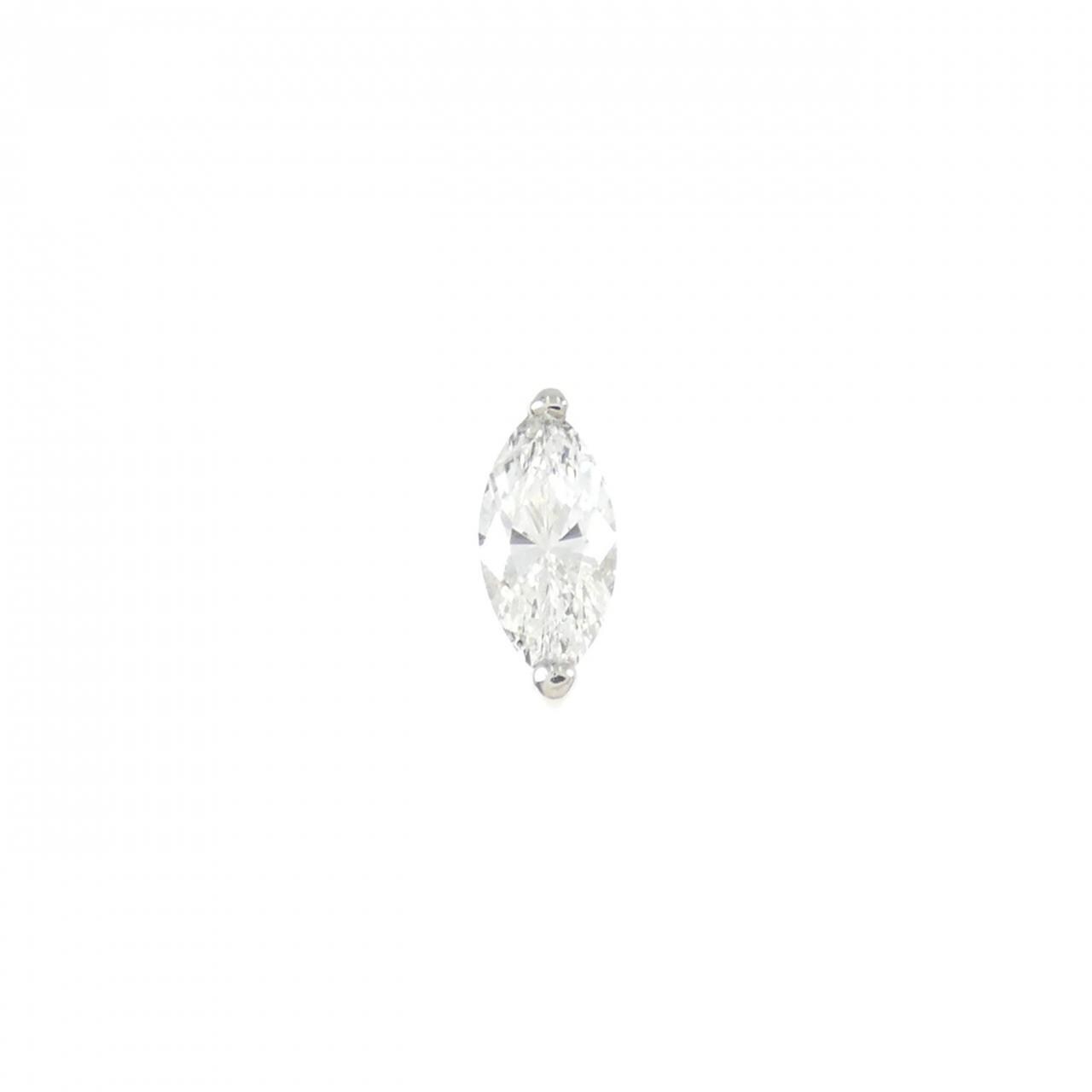 PT900 ダイヤモンド ピアス 0.230CT D SI2 マーキスカット 片耳