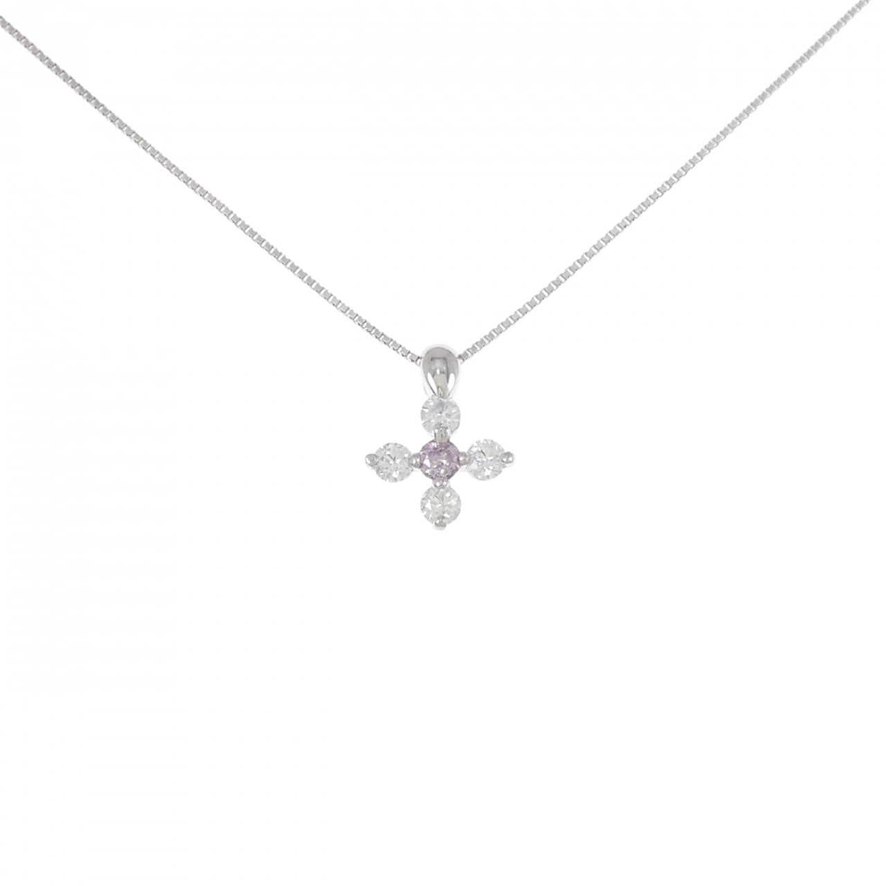 PT ピンクダイヤモンド ネックレス 0.134CT