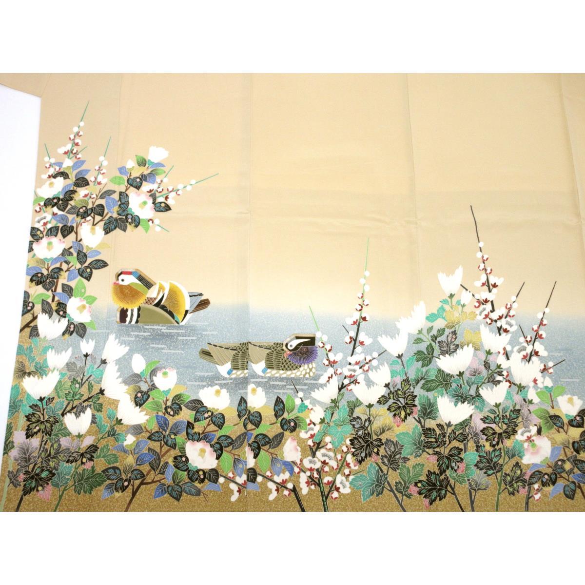 色留袖　丸に三ツ柏　身幅２Ｌ寸【トキオエトキ】