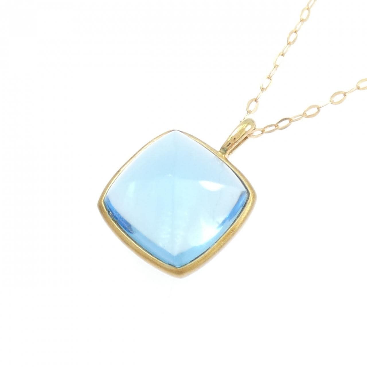 K18YG ブルートパーズ ネックレス 5.00CT