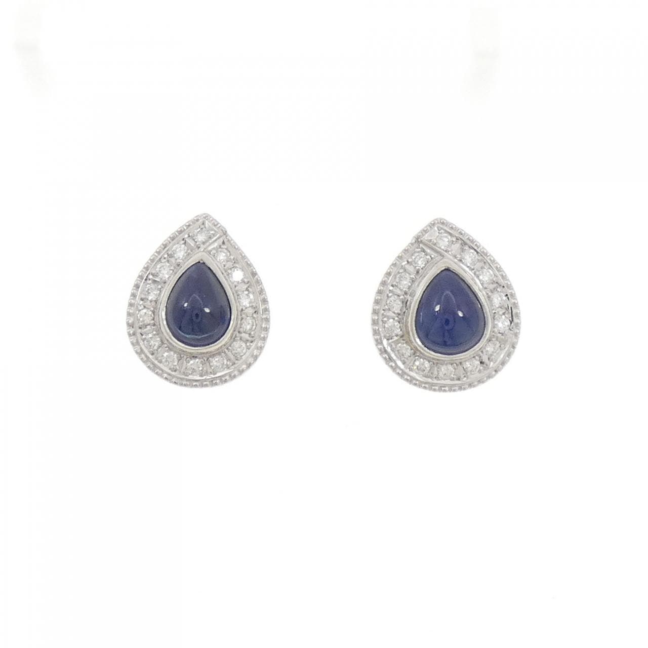 PT900 サファイヤ ピアス 3.68CT