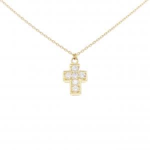 K18YG クロス ダイヤモンド ネックレス 0.30CT