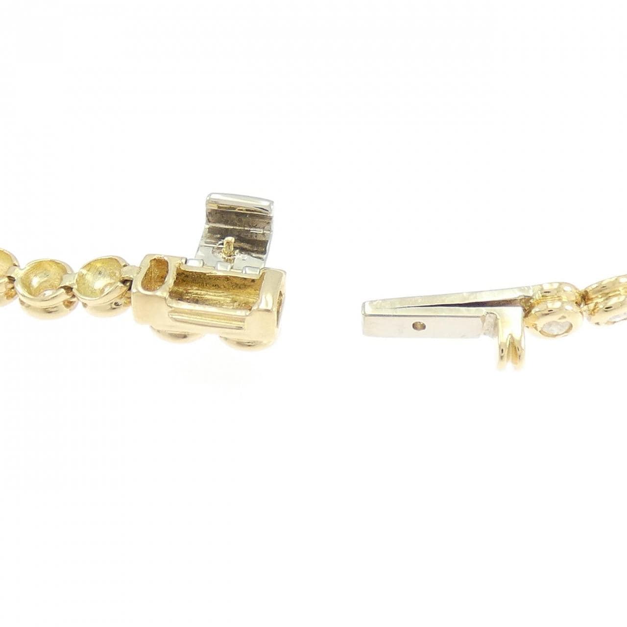 K18YG/K18WG ダイヤモンド ブレスレット 1.00CT