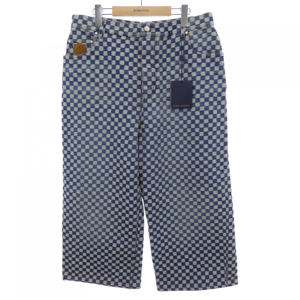 ルイヴィトン LOUIS VUITTON ダミエ ワイドレッグジーンズ HTD72WWIN パンツ