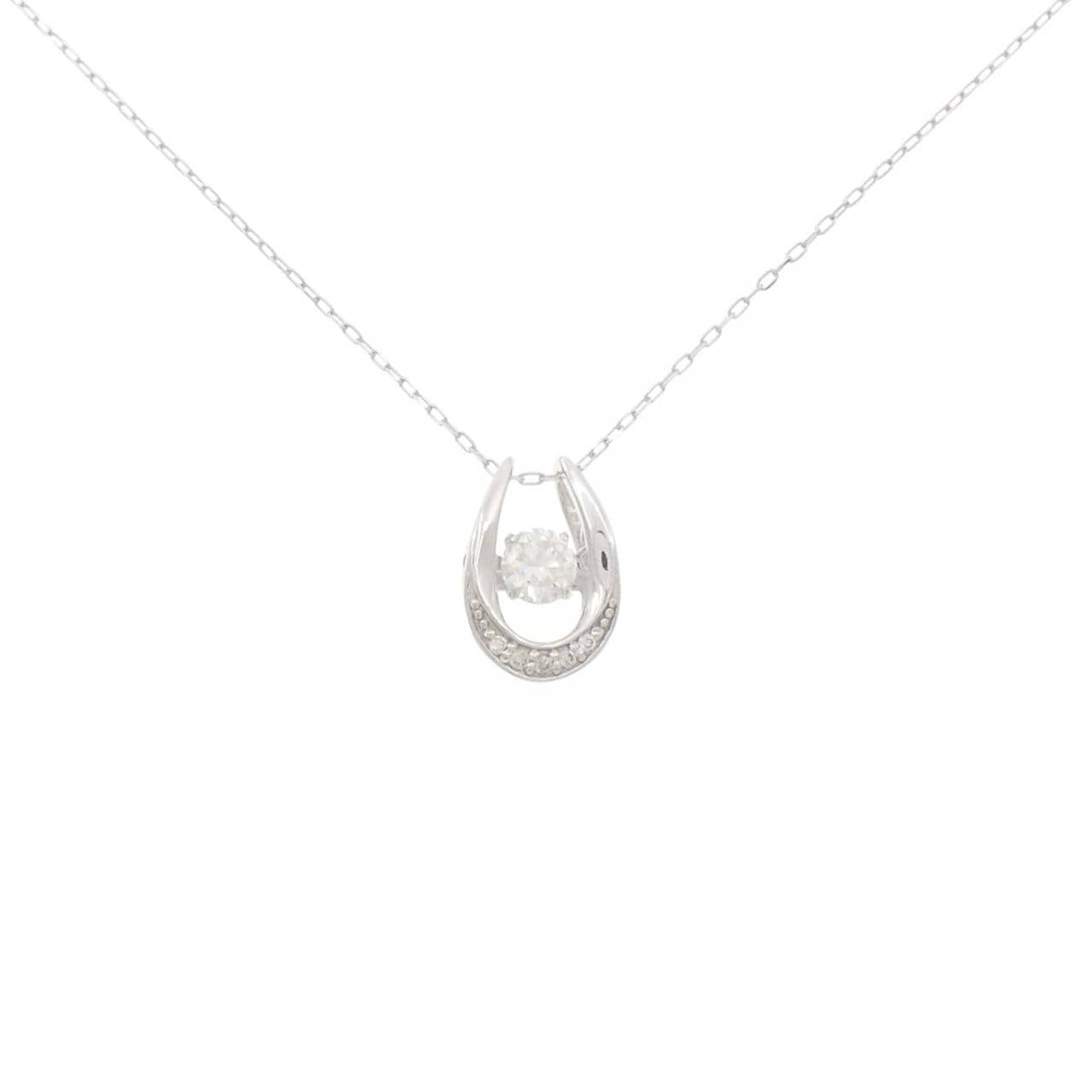 K18WG ダイヤモンド ネックレス 0.18CT