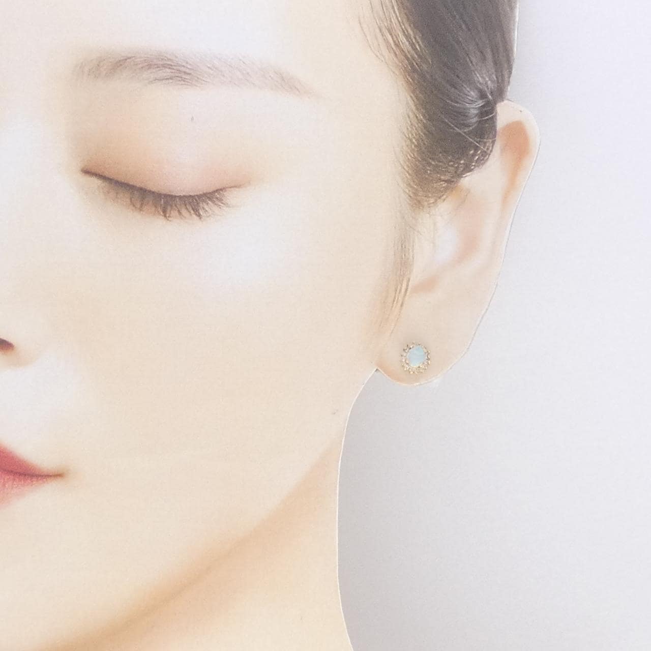 K18YG オパール ピアス