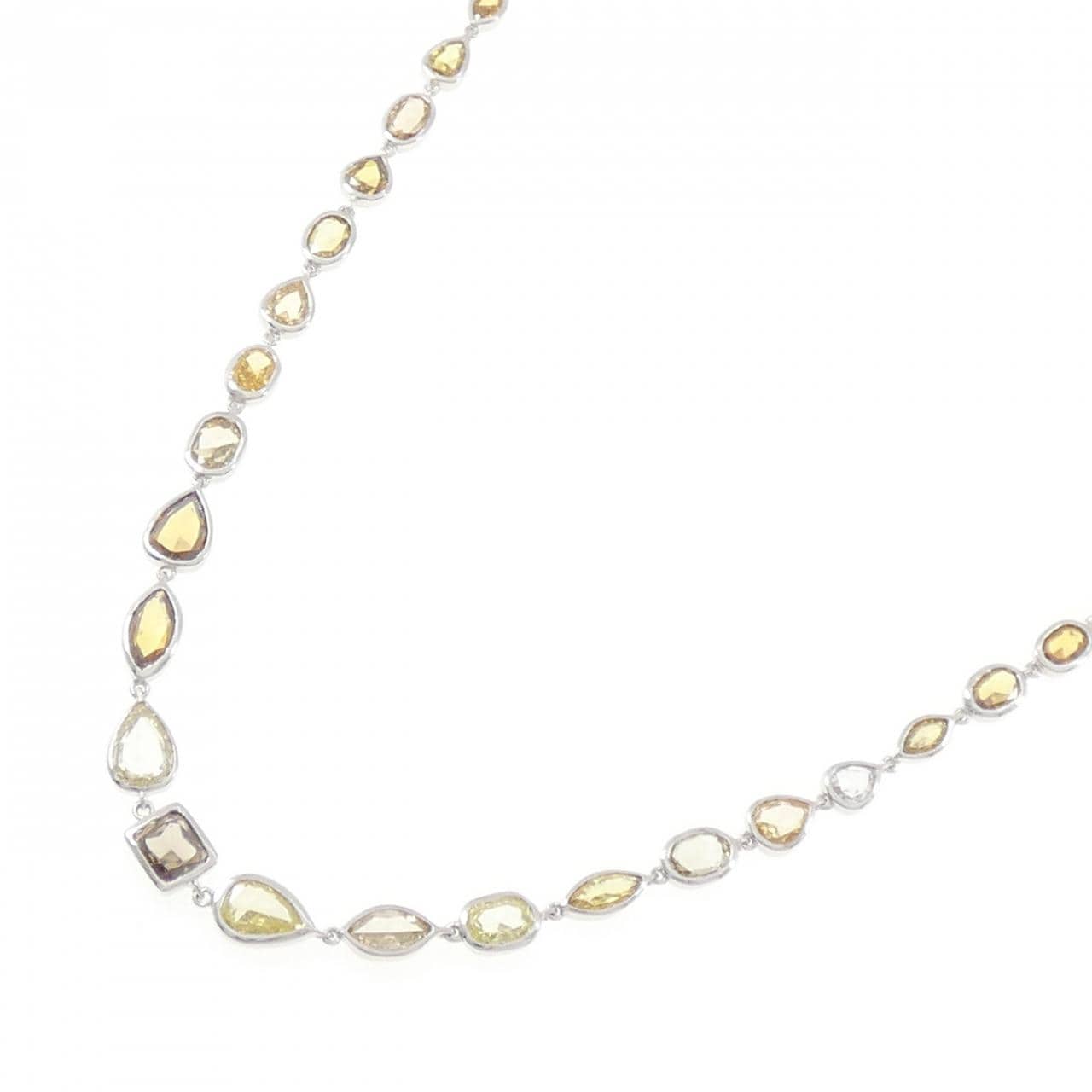 K18WG ダイヤモンド ネックレス 10.17CT