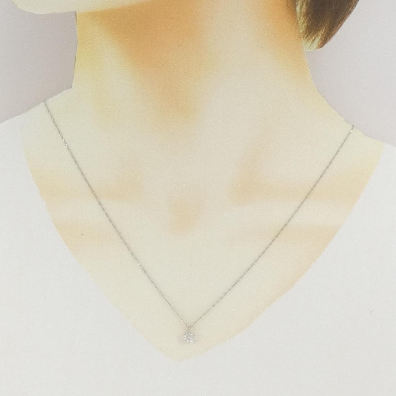 PT1000/PT850 ソリティア ダイヤモンド ネックレス 0.5CT