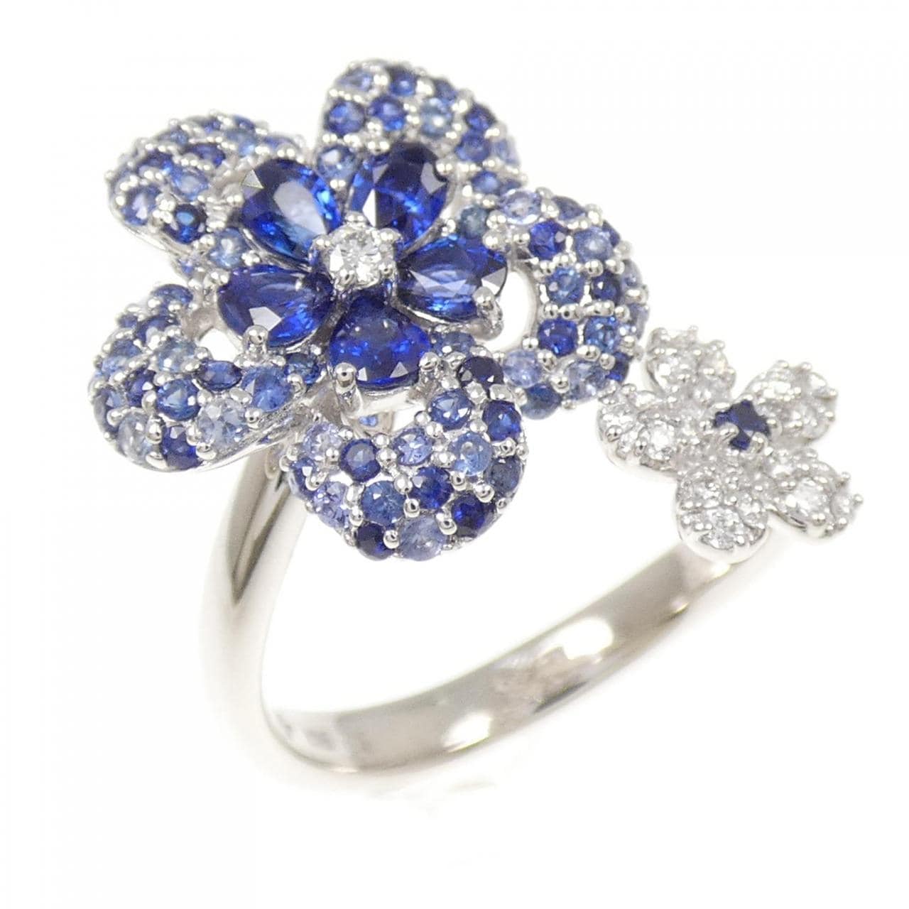 ポンテヴェキオ フラワー サファイヤ リング 1.10CT
