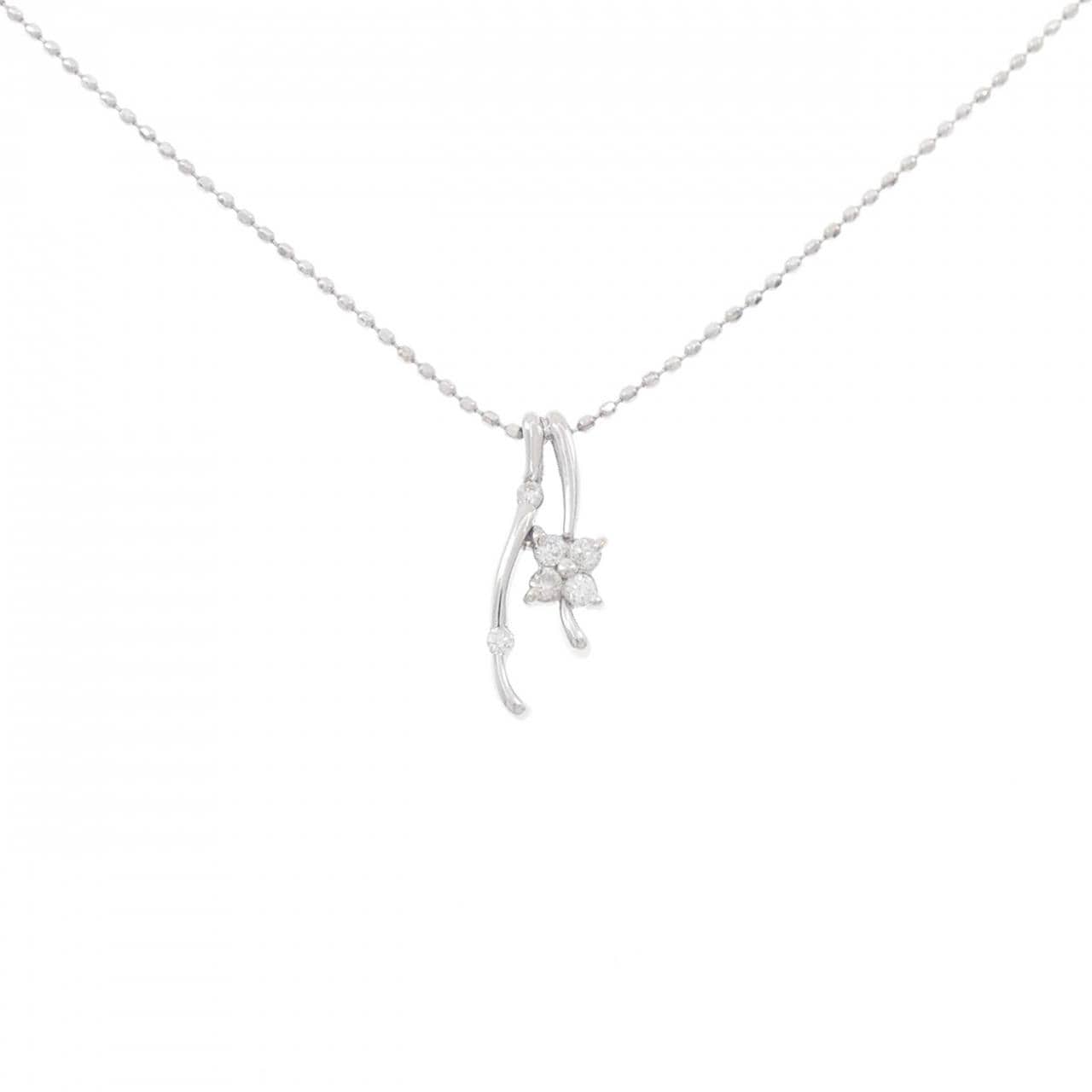 K18WG ダイヤモンド ネックレス 0.08CT