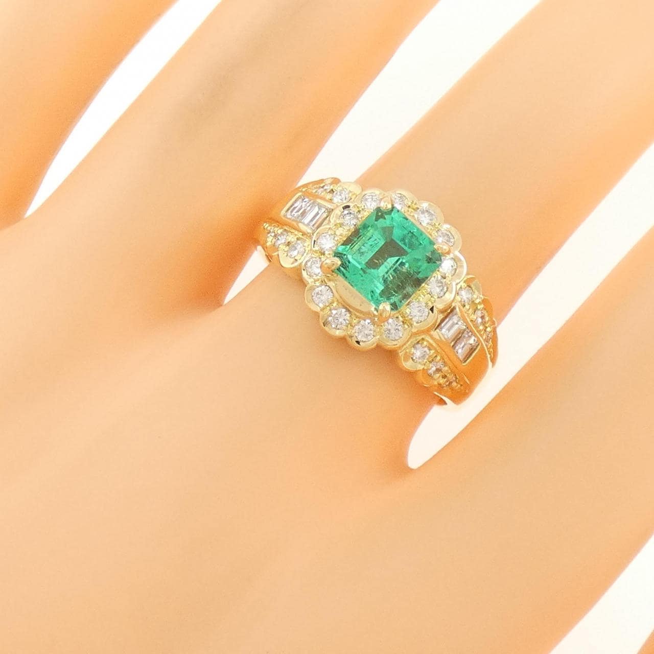 K18YG エメラルド リング 1.15CT