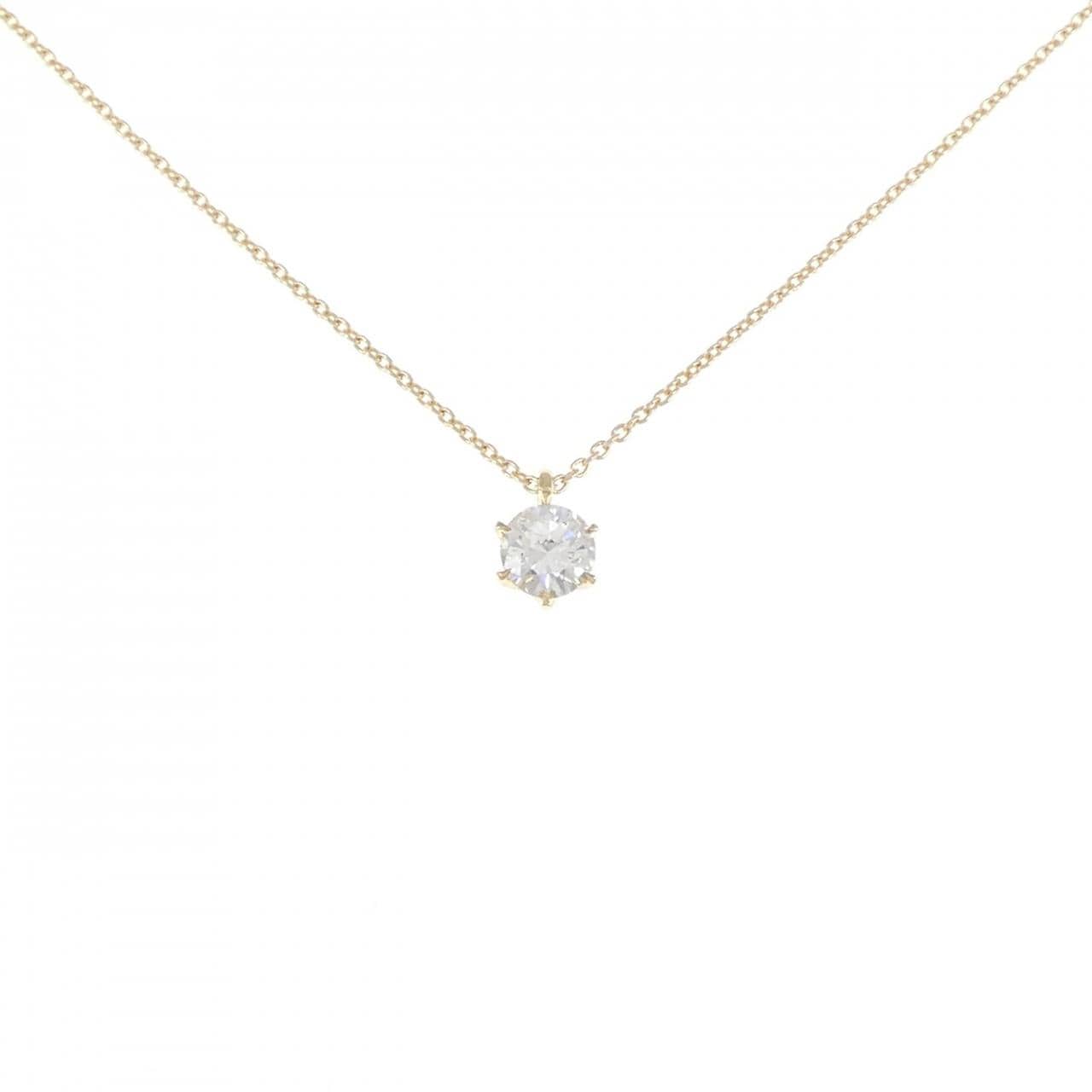 K18YG Diamond Necklace 0.393CT H I1 Good
