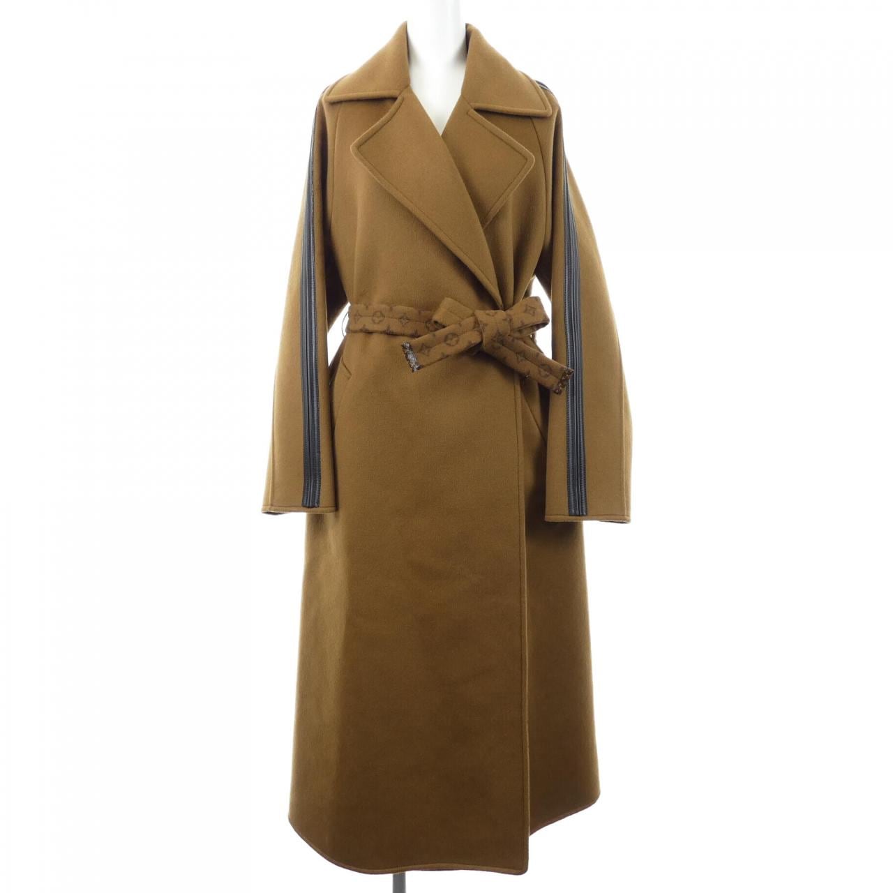 ルイヴィトン LOUIS VUITTON レザートリムベルテッドラップコート FNCO10QWE コート