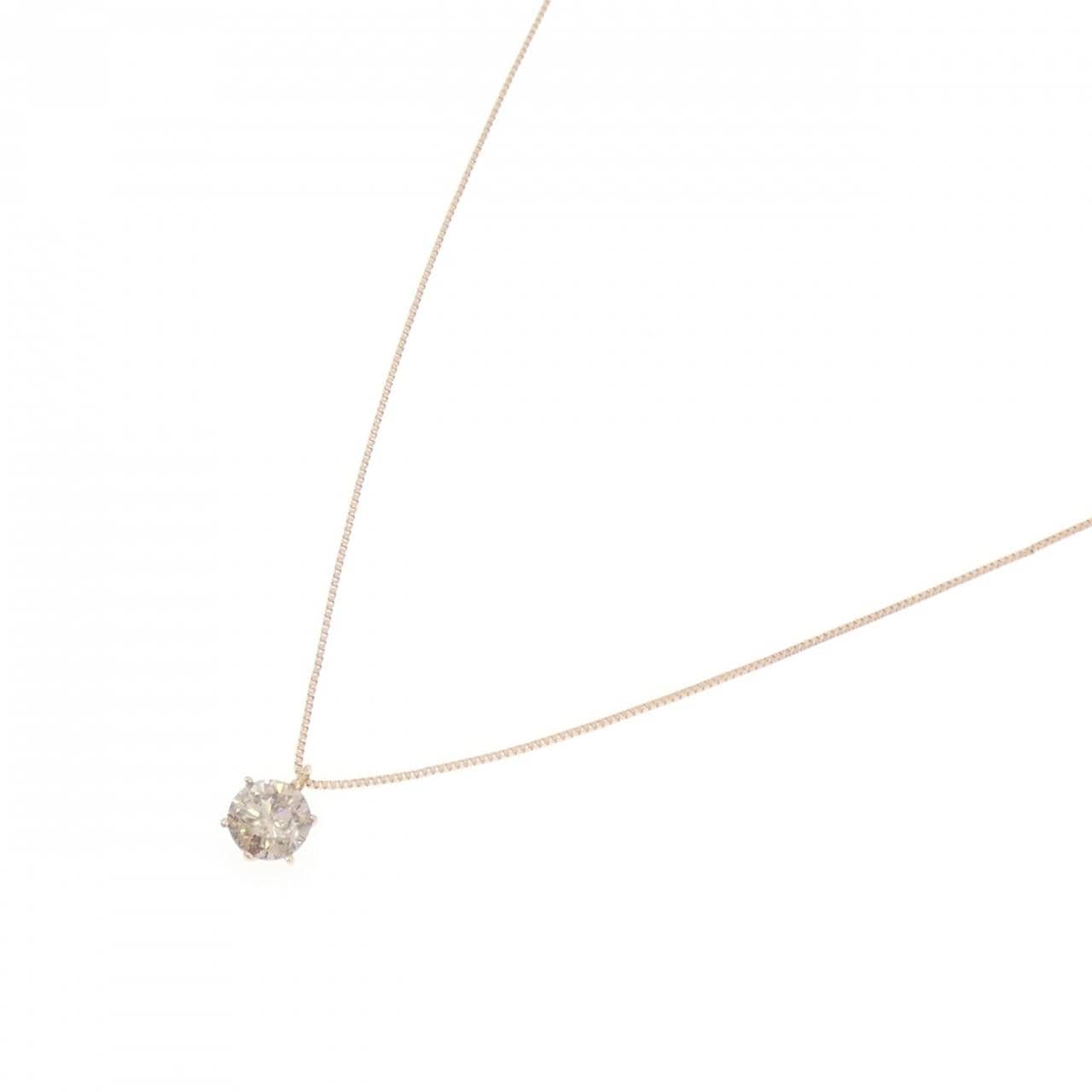 K18PG ソリティア ダイヤモンド ネックレス 0.40CT